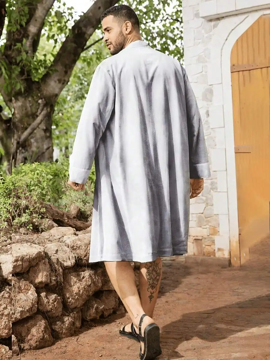 Mens Resort Style Robe And Shorts Set Comfortable Lounge Wear