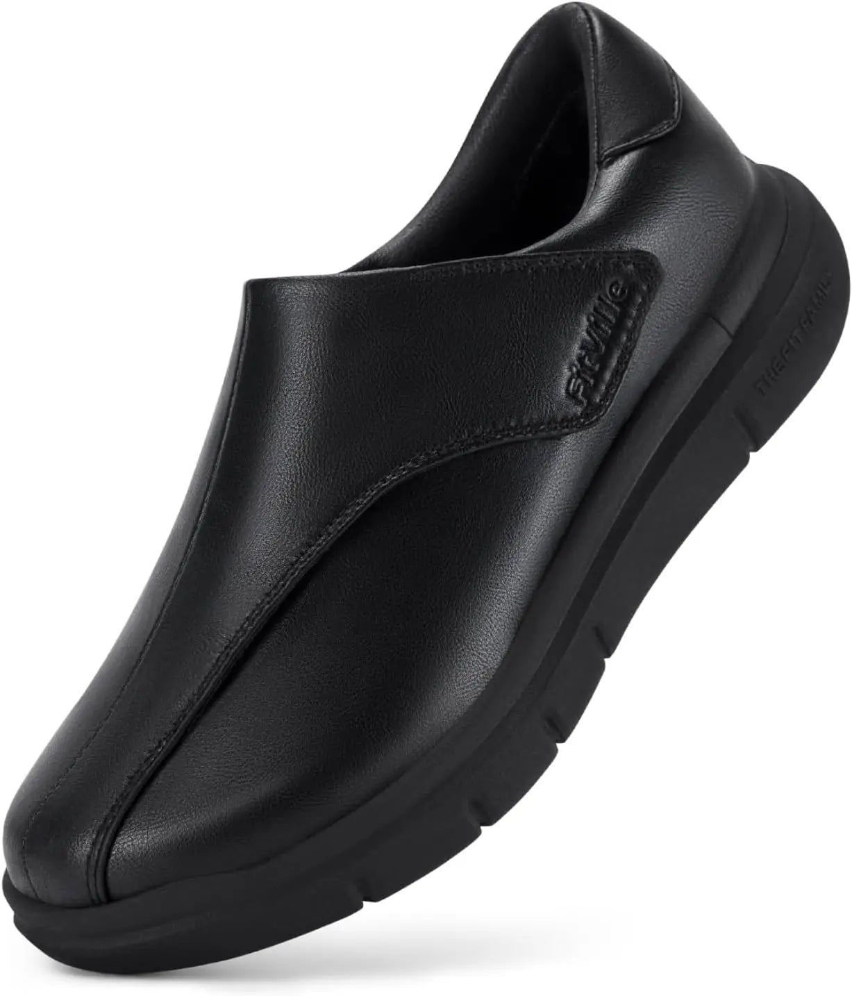 FitVille Diabetic Oxford Slip On Dress Shoes For Swollen Feet Adjustable Fit