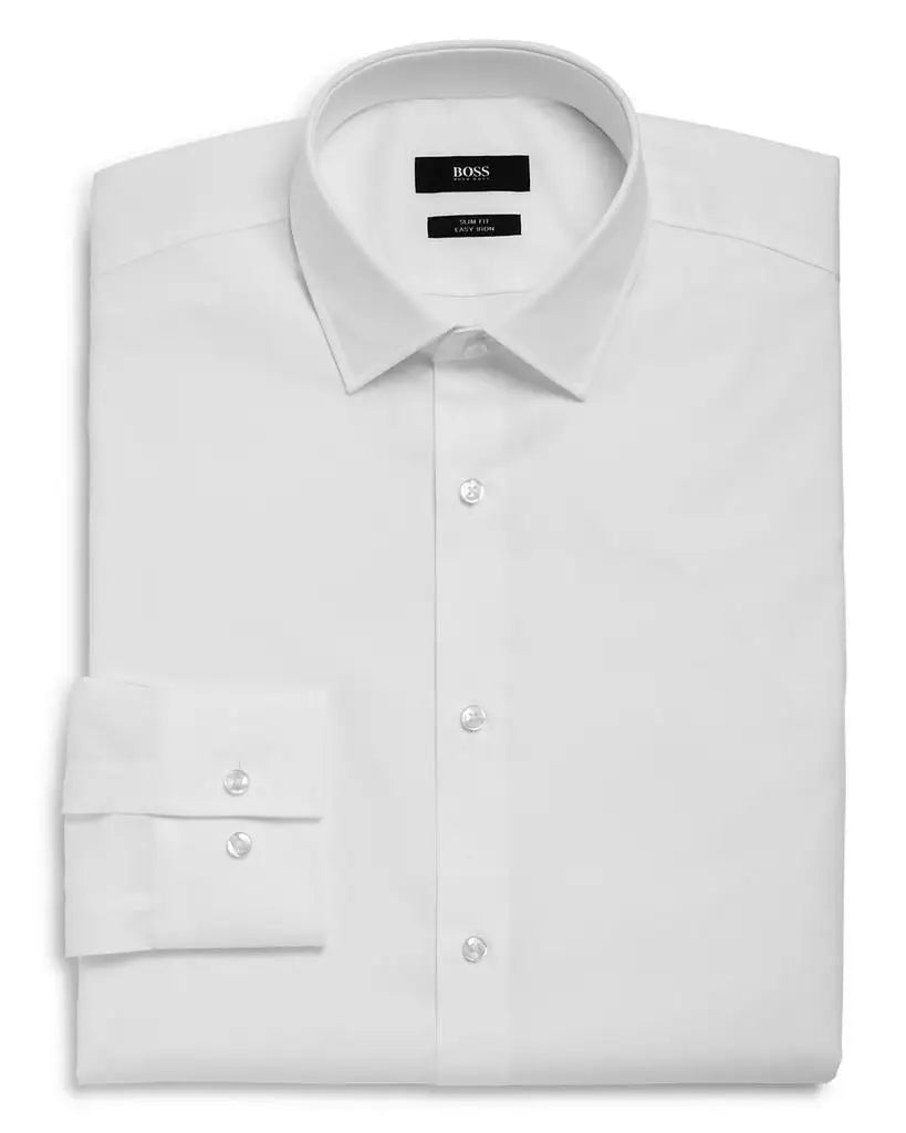 Hugo Boss Slim Fit Solid Cotton Men Casual Dress Shirt