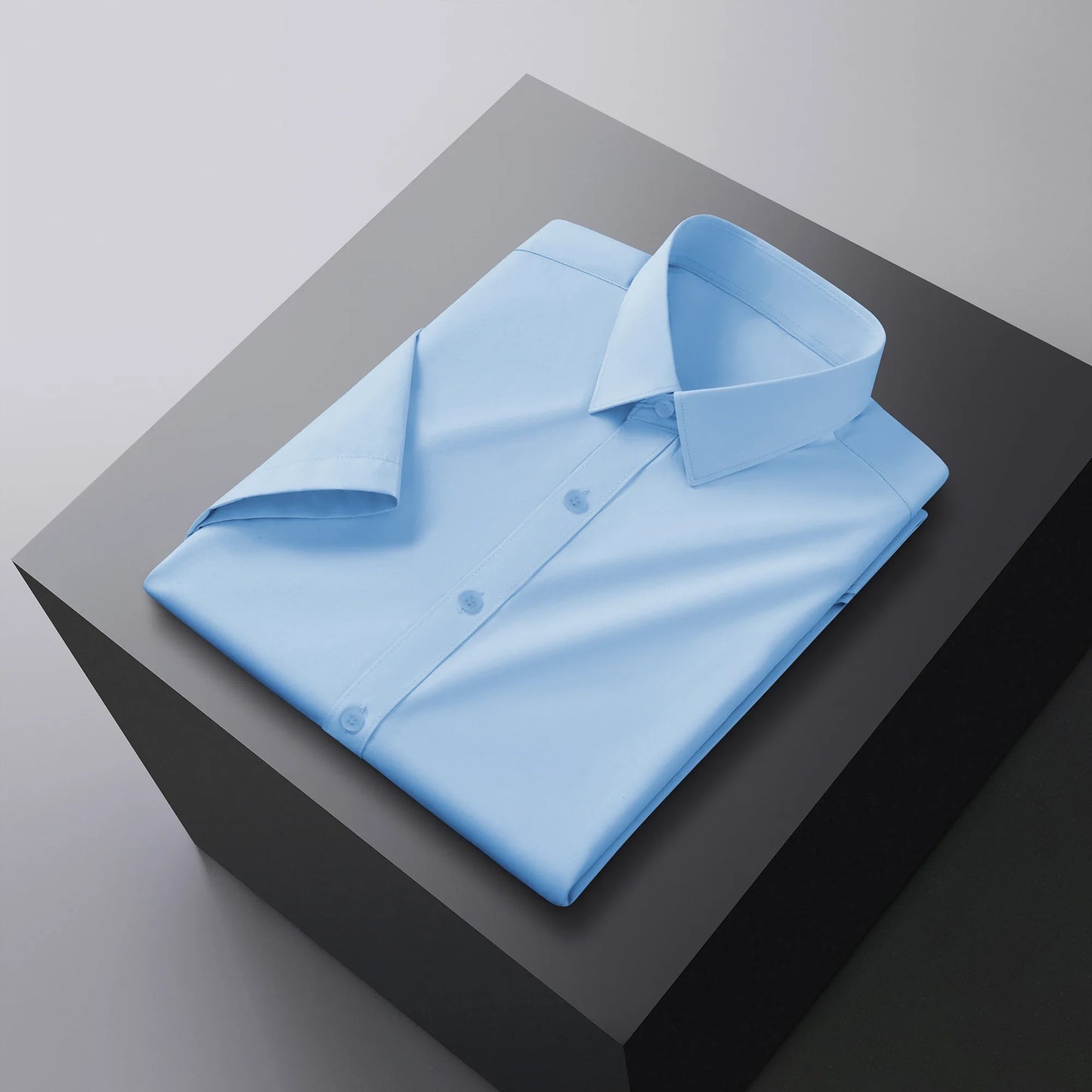 Men's Business Casual Short Sleeve Shirt No Ironing Summer Wear