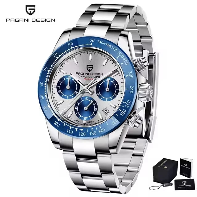 PAGANI DESIGN PD1644 Men's Quartz Chronograph Watch Sapphire Glass