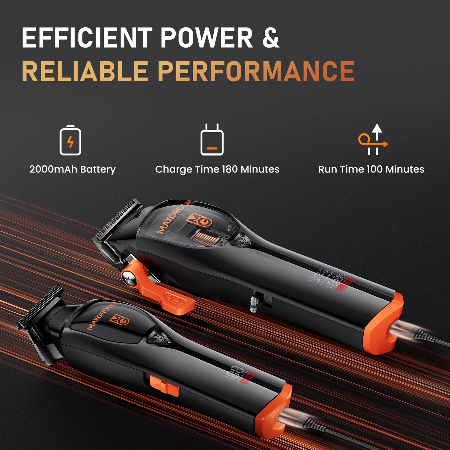 MAXGROOM Professional Cordless Hair Clippers For Men Home Kit