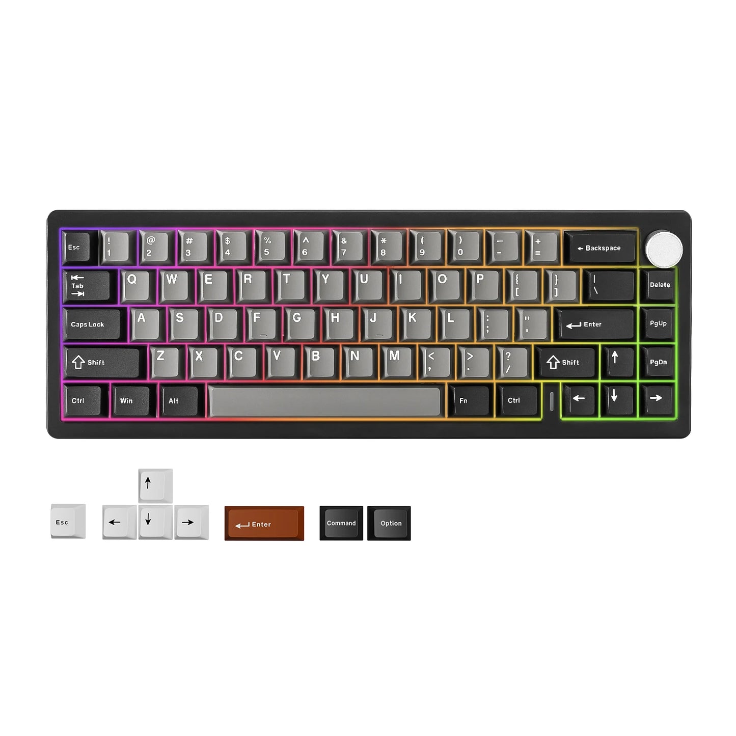 YUNZII AL68 Wireless Custom Mechanical Keyboard QMK VIA Knob