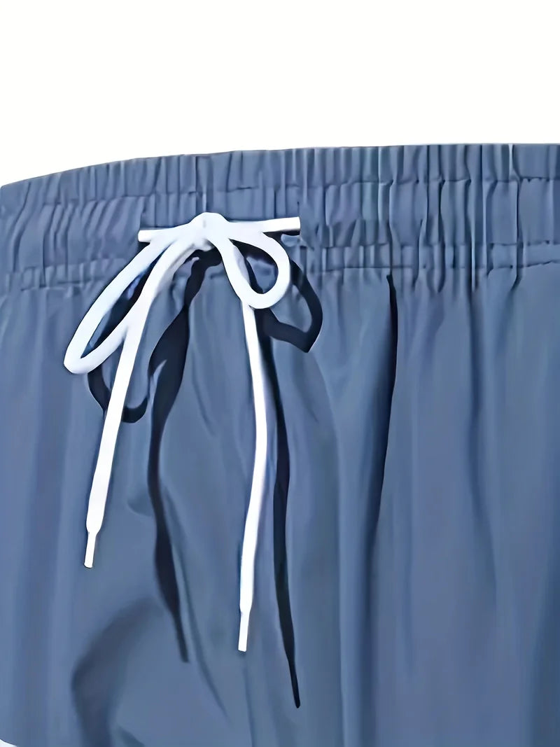 Men's Multifunctional Casual Suit Set With Zippers And Drawstring Pockets