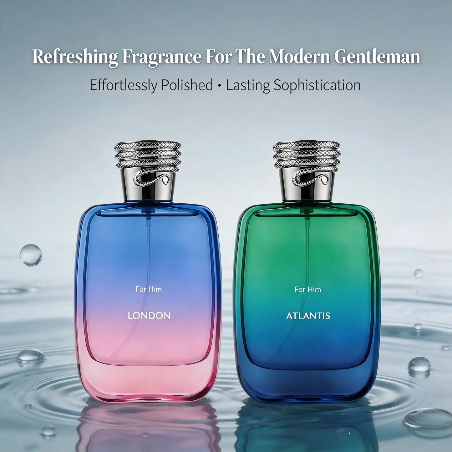 Hawas Men Eau De Parfum London Atlantis Two Scents Fresh Aquatic Woody