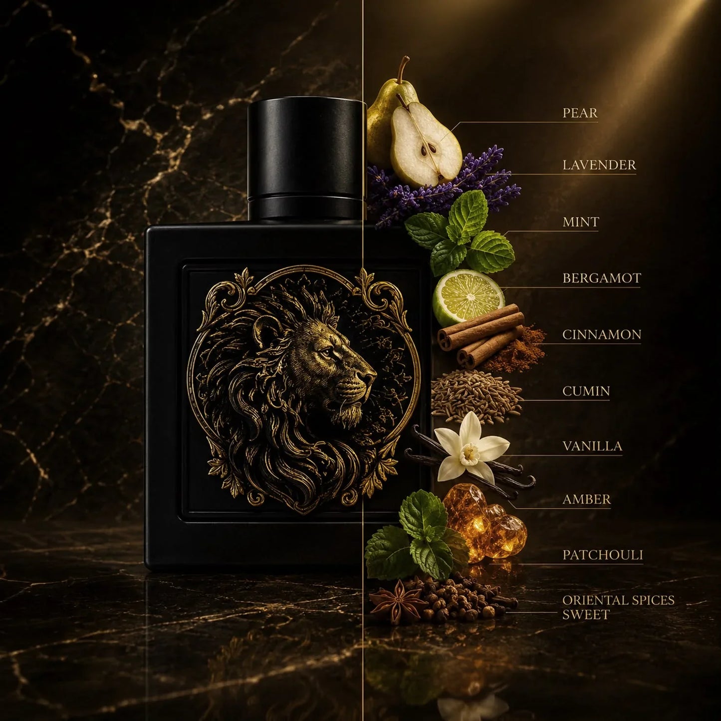 RAYHAAN Lion Mens EDP Oriental Woody Spicy Fragrance