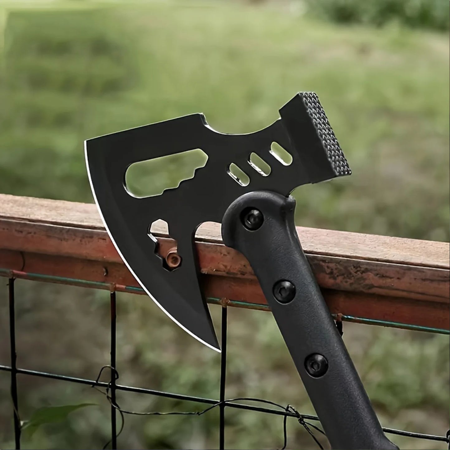 Stainless Steel Reinforced One Piece Camping Survival Axe With Sheath