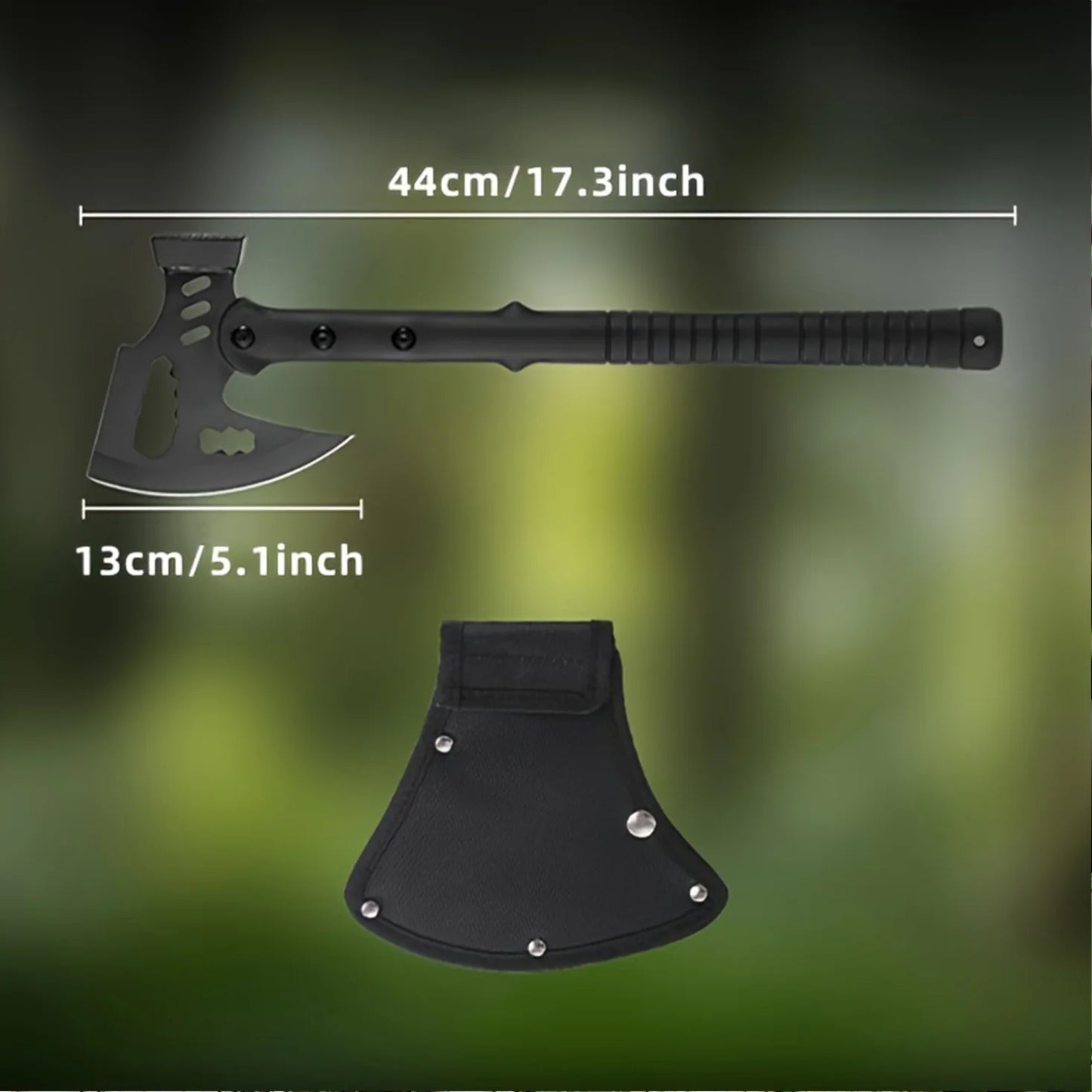 Stainless Steel Reinforced One Piece Camping Survival Axe With Sheath