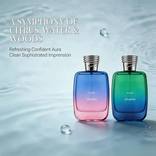 Hawas Men Eau De Parfum London Atlantis Two Scents Fresh Aquatic Woody
