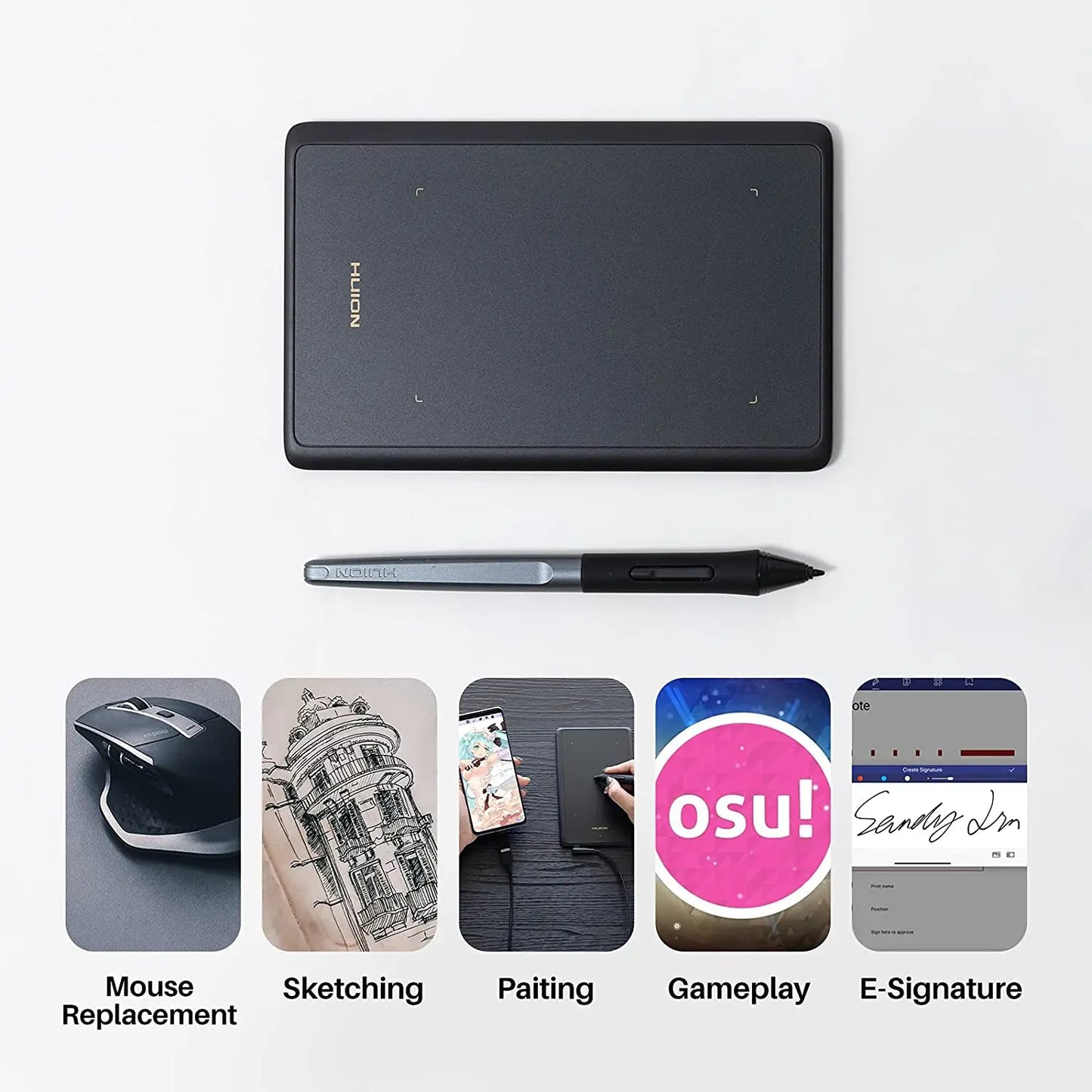 Huion H420X Graphics Tablet Type C For Android And Windows PC