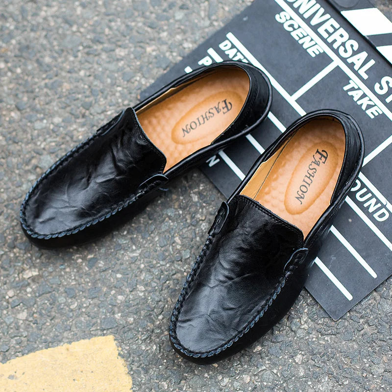 Mens Leather Casual Loafers Moccasins Suede Shoes For Everyday Wear