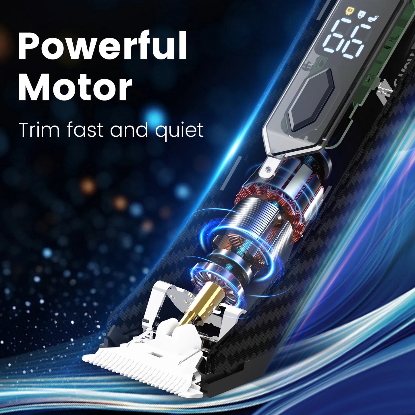 Sejoy T8S Body Hair Trimmer For Men Replaceable Ceramic Blade IPX7 Waterproof