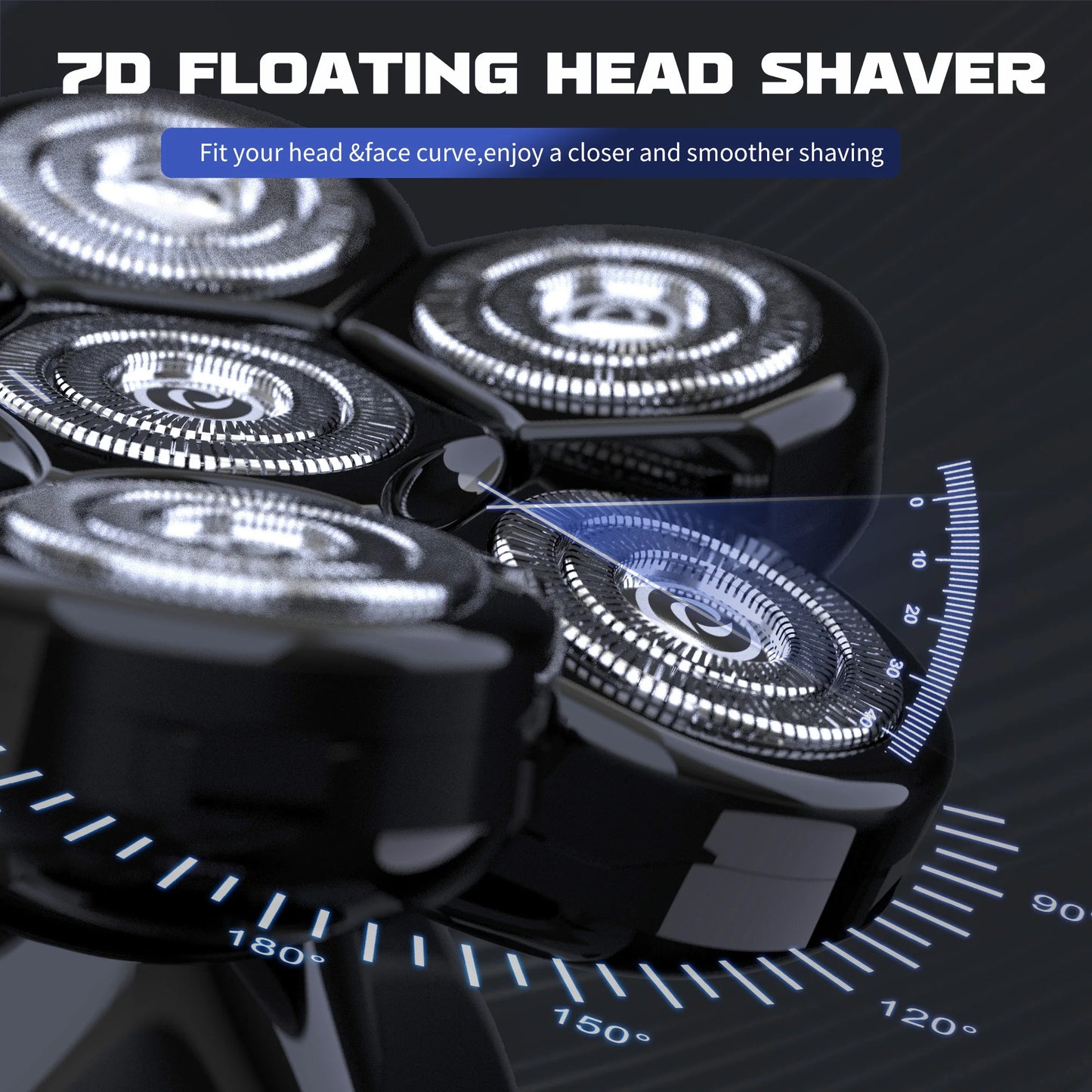 SEJOY 7D Electric Shaver For Men Wet Dry Head Razor