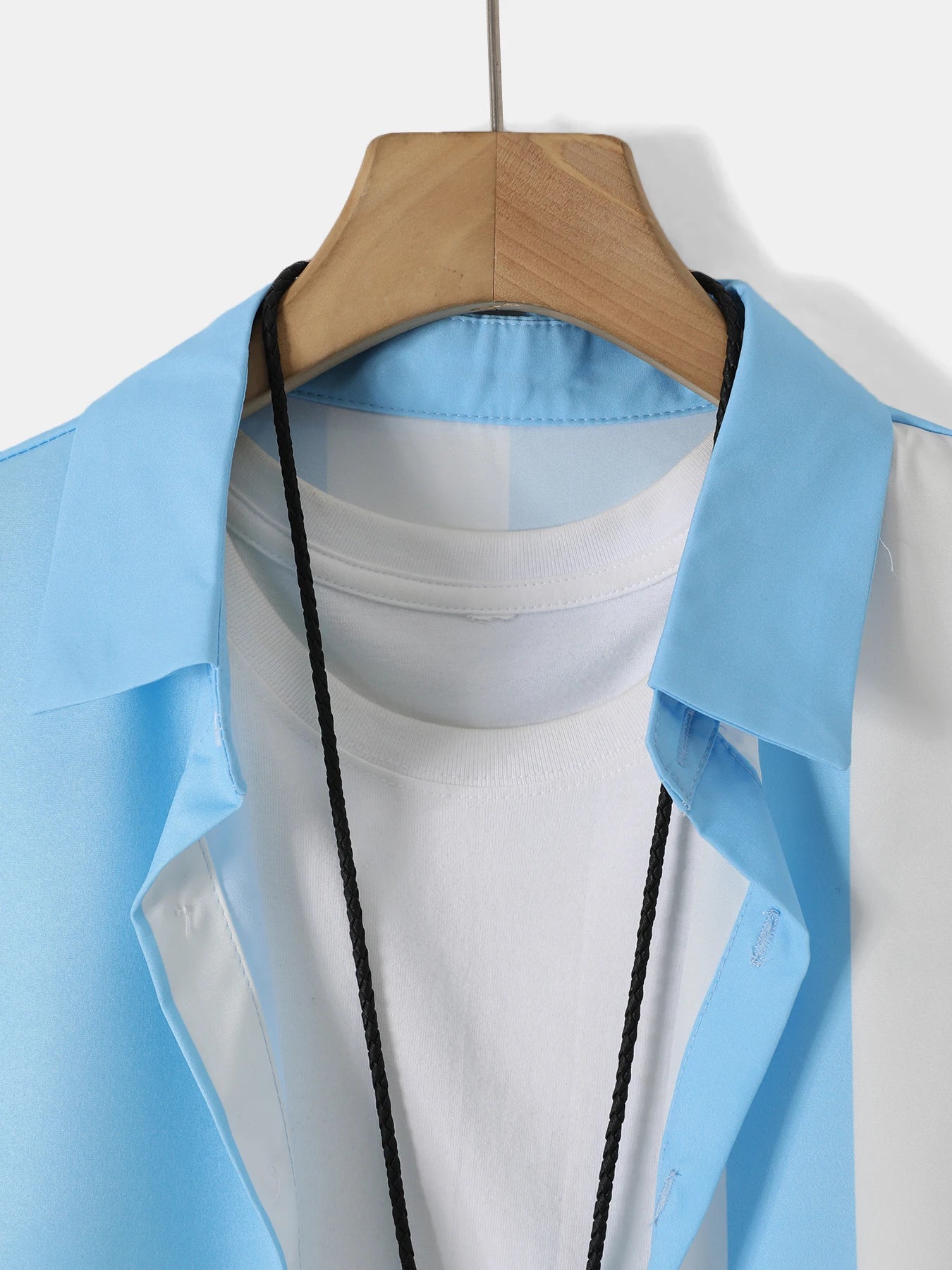 Mens Summer Short Sleeve Button Down Shirt And Pants Set