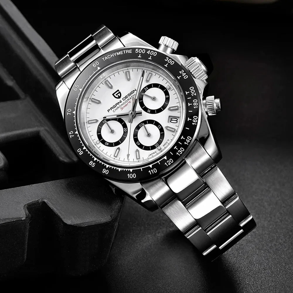 PAGANI DESIGN PD1644 Men's Quartz Chronograph Watch Sapphire Glass