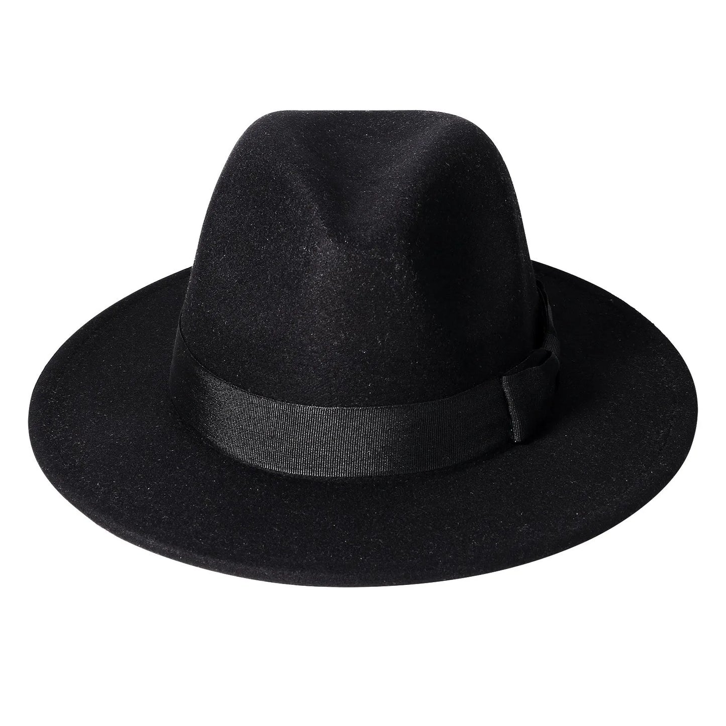 Classic Wide Brim Fedora Hat Wool Felt Jazz Unisex