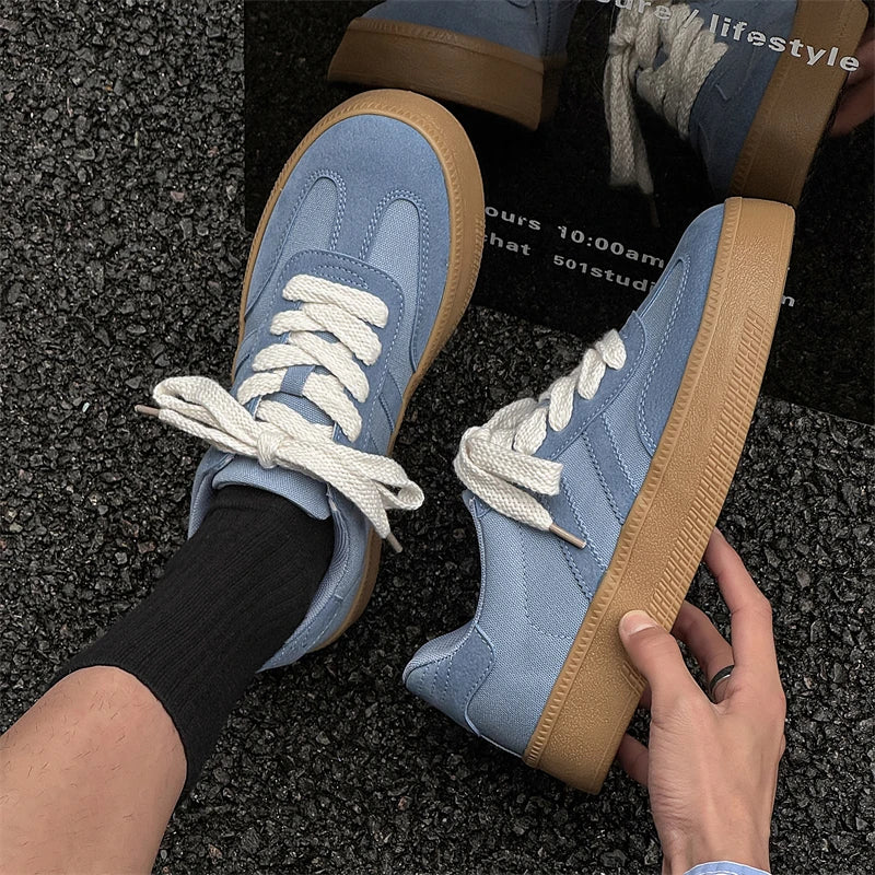 YUYIN Men's Casual Sneakers Thick Sole Board Shoes
