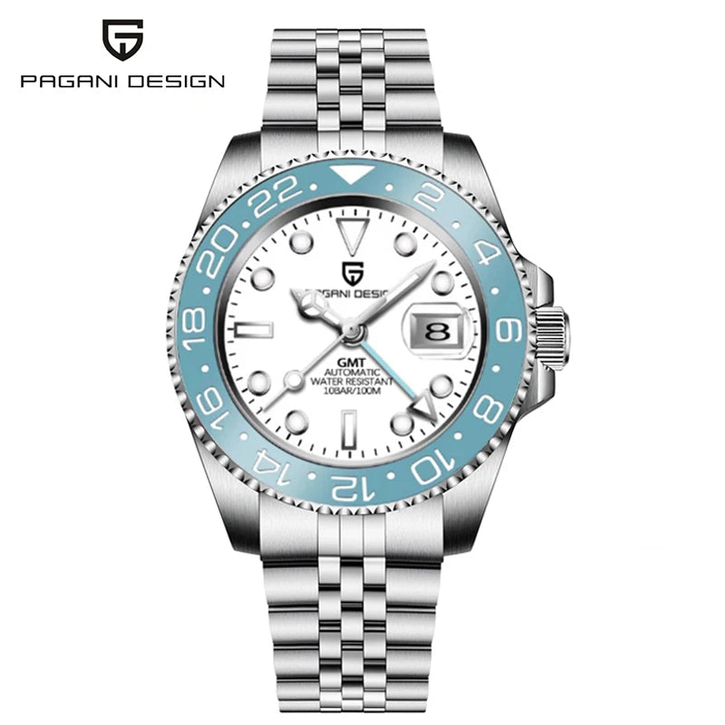 PAGANI DESIGN 40Mm GMT Mechanical Stainless Steel Watch
