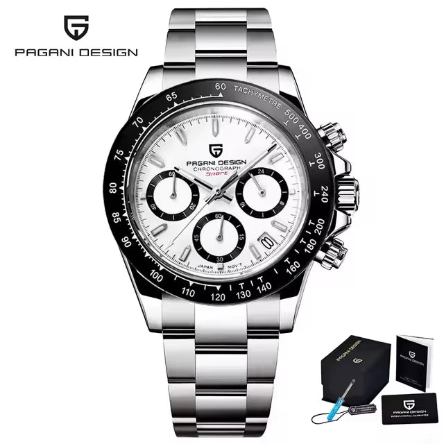 PAGANI DESIGN PD1644 Men's Quartz Chronograph Watch Sapphire Glass