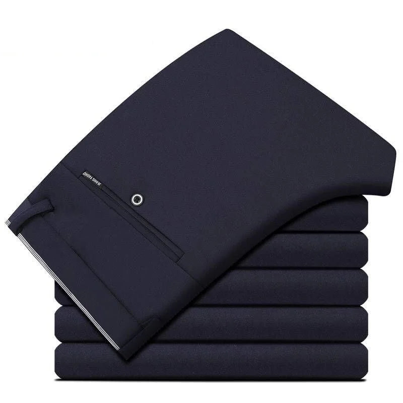 Men Spring Autumn Business Suit Pants Lightweight Formal Trousers
