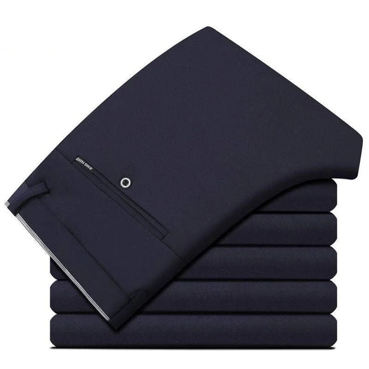 Men Spring Autumn Business Suit Pants Lightweight Formal Trousers
