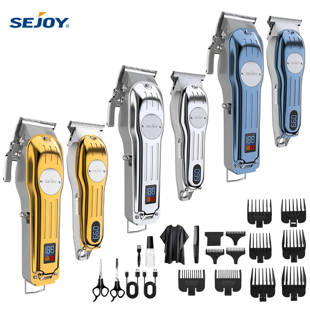 Sejoy Professional Hair Clipper Kit Cordless Rechargeable For Men Barber