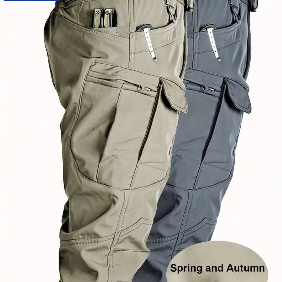 2-Pack Men’s Utility Cargo Trousers With Expandable Pockets, Lightweight Stretch Fabric, Comfortable For Daily Wear Spring