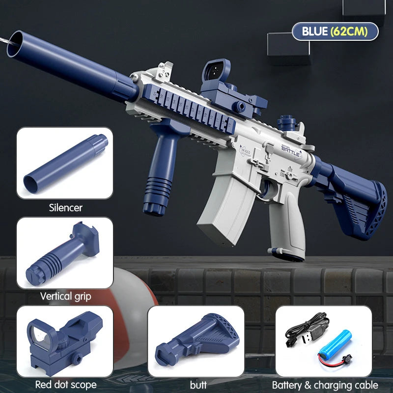 CONUSEA M416 Electric Water Gun Pistol Long Range Pool Toy