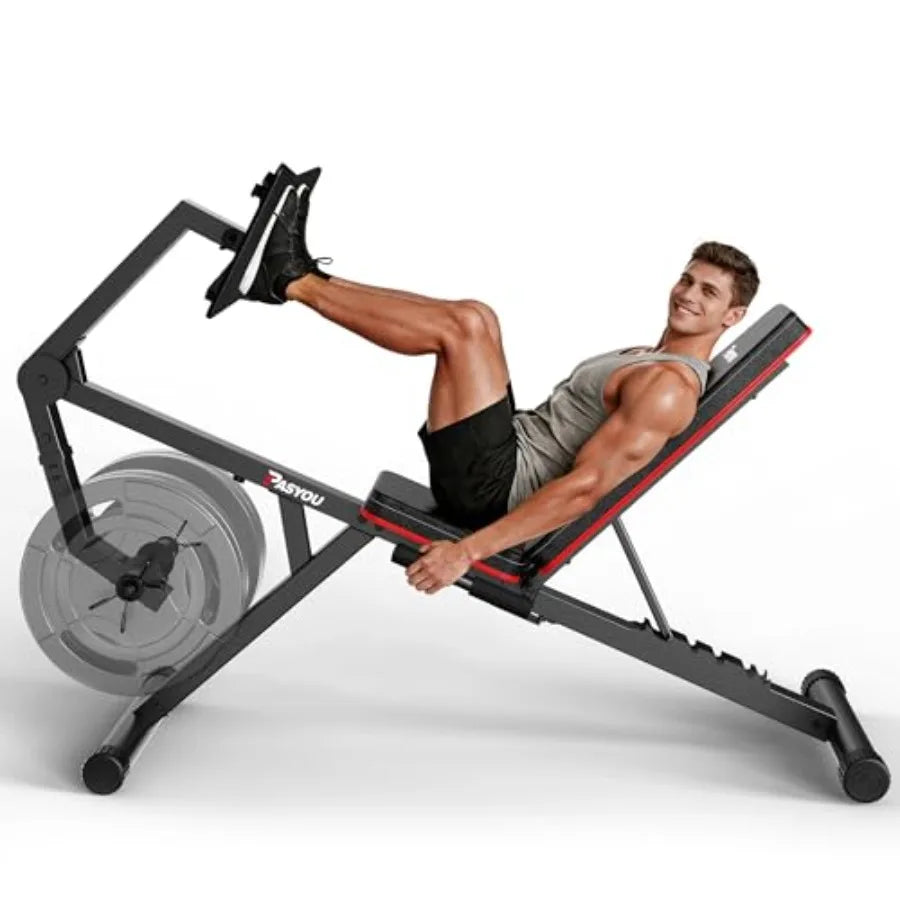 Home Gym Leg Press Machine With Adjustable Weight Bench