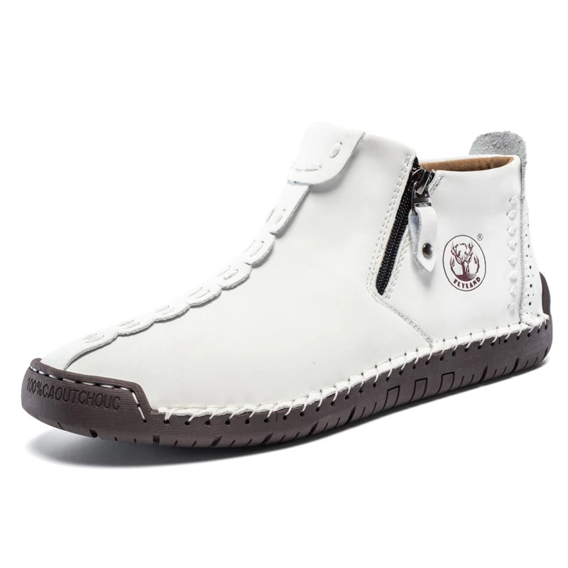 Flyland Men's Vintage Handmade Dress Chukka Boots for Casual Office