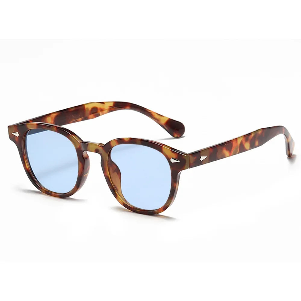 Jnpcxi Vintage Round Sunglasses UV400 Protective Acetate Frame Shades