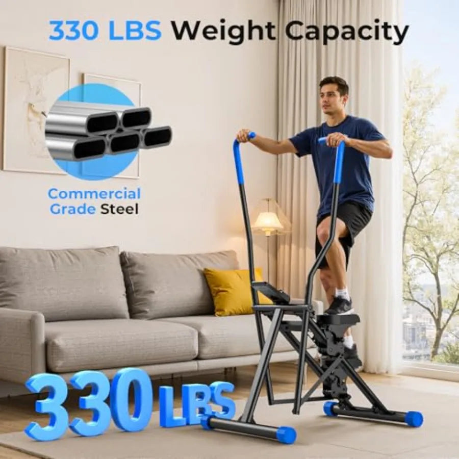 Stair Stepper Home Gym Vertical Climber With Stable Triangular Frame