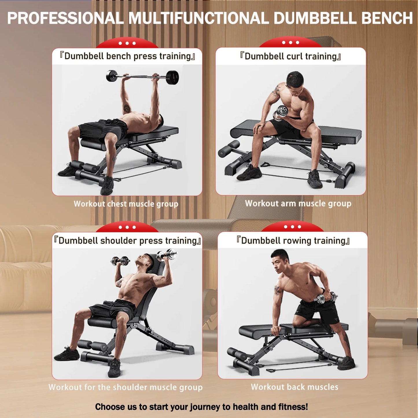 Weight Bench Full Body Workout Dumbbell Bench Press 1000 Lbs Capacity