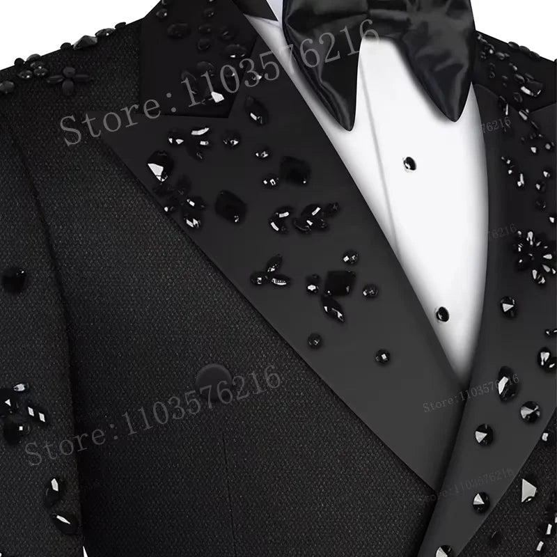 Olibexley Slim Fit Double Breasted Tuxedo For Wedding Groom