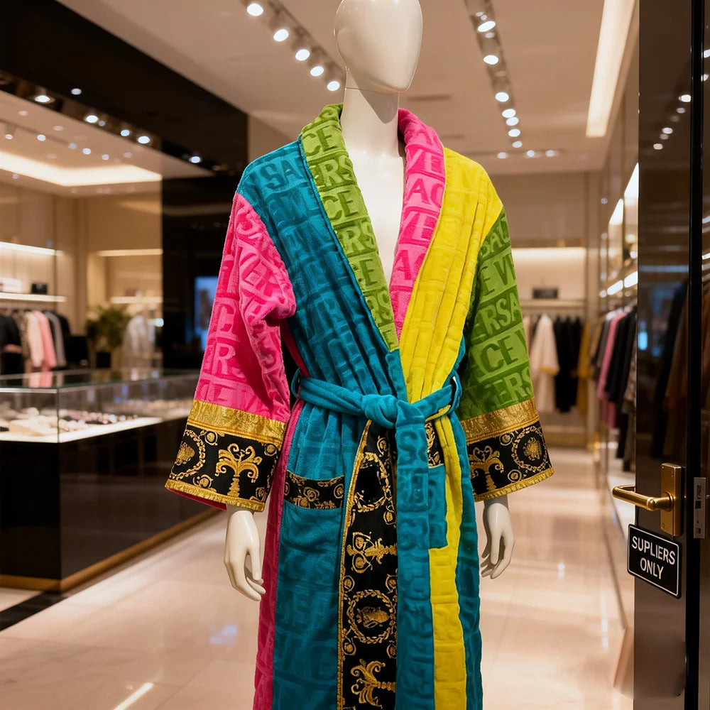 Cotton Bathrobe For Men And Women Luxury Plush Loungewear