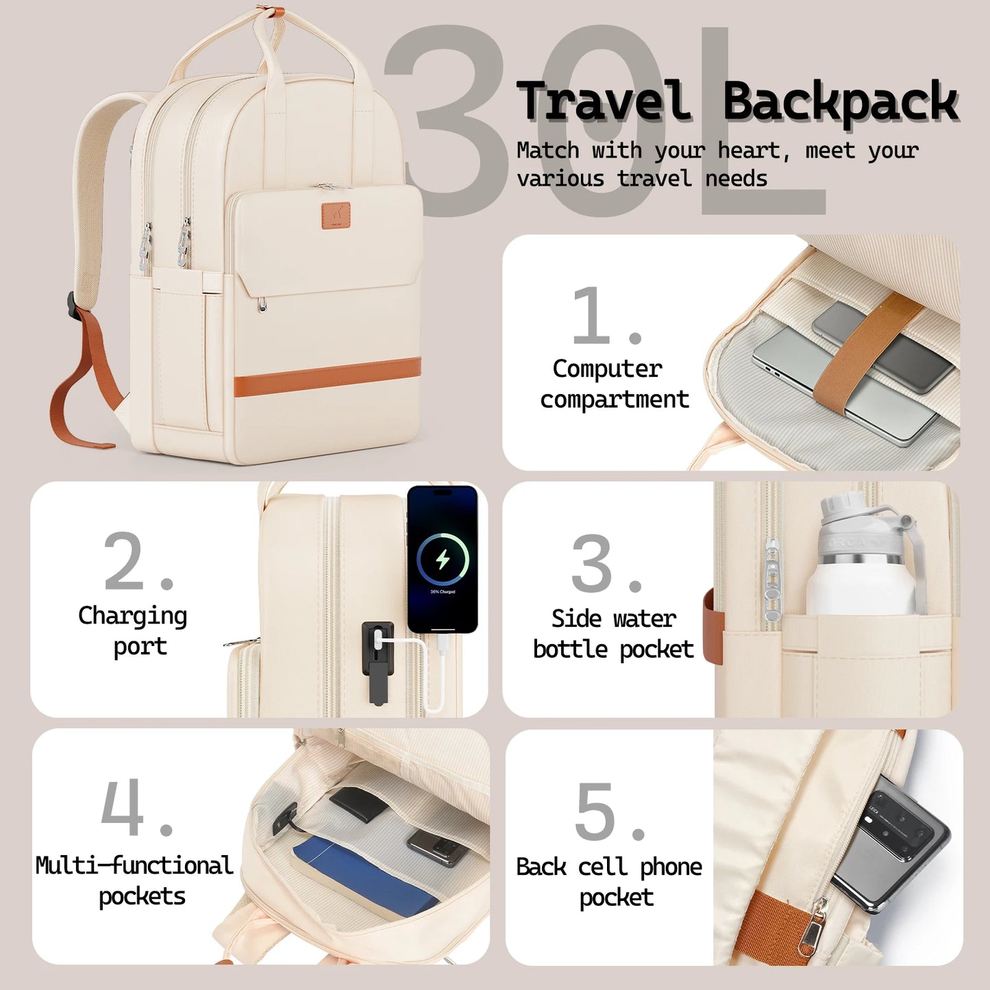 Joyway Lightweight Spinner Luggage Set With TSA Lock And Backpack