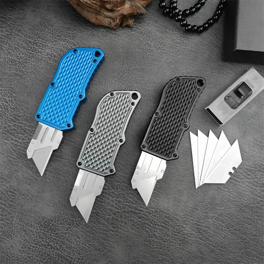 DIY Supplies Folding Knife 440C Blade Aluminum Handle Outdoor Tool