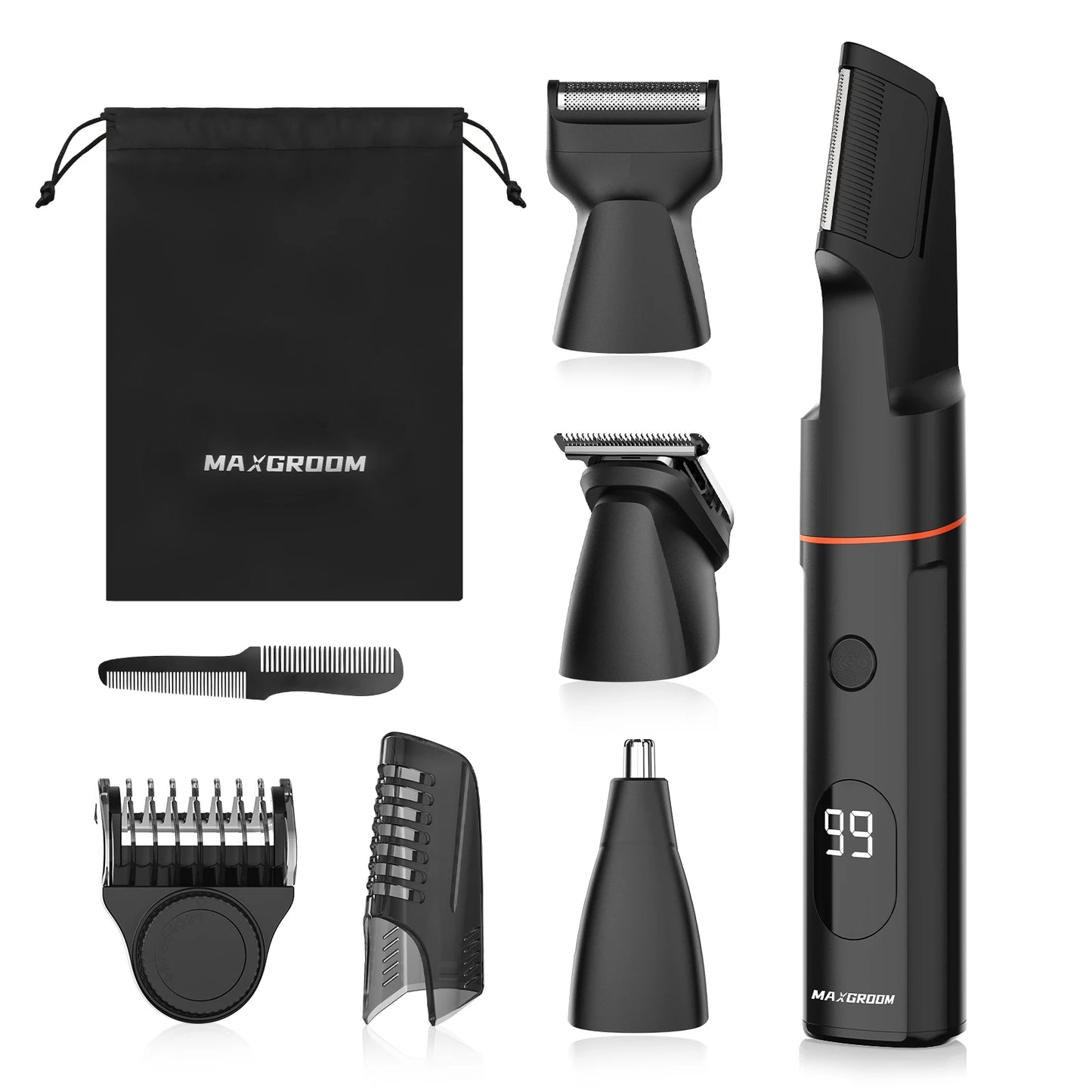 MAXGROOM 4 In 1 Body Hair Shaver Kit For Men Nose And Beard Trimmer Waterproof