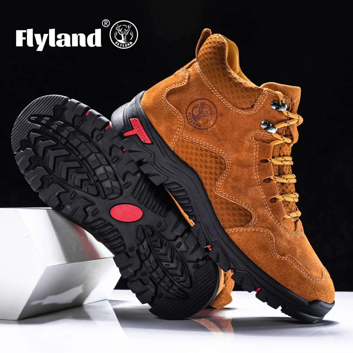 FLYLAND Men's Fashion Sneakers Chukka Boots Breathable Casual Shoes