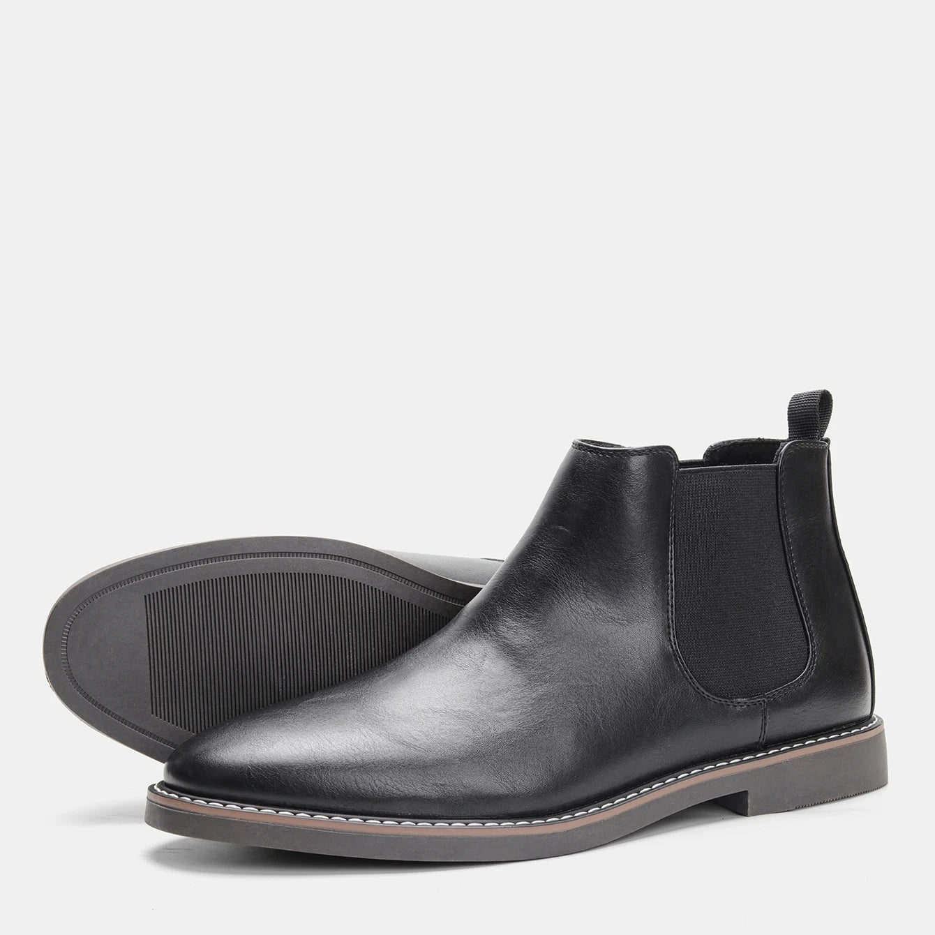 Hecrafted Ankle Chelsea Boots For Men With Elastic Band Comfort