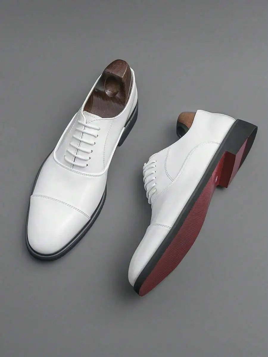 Patent Leather Oxford Derby Brogues For Men Wedding Formal Shoes