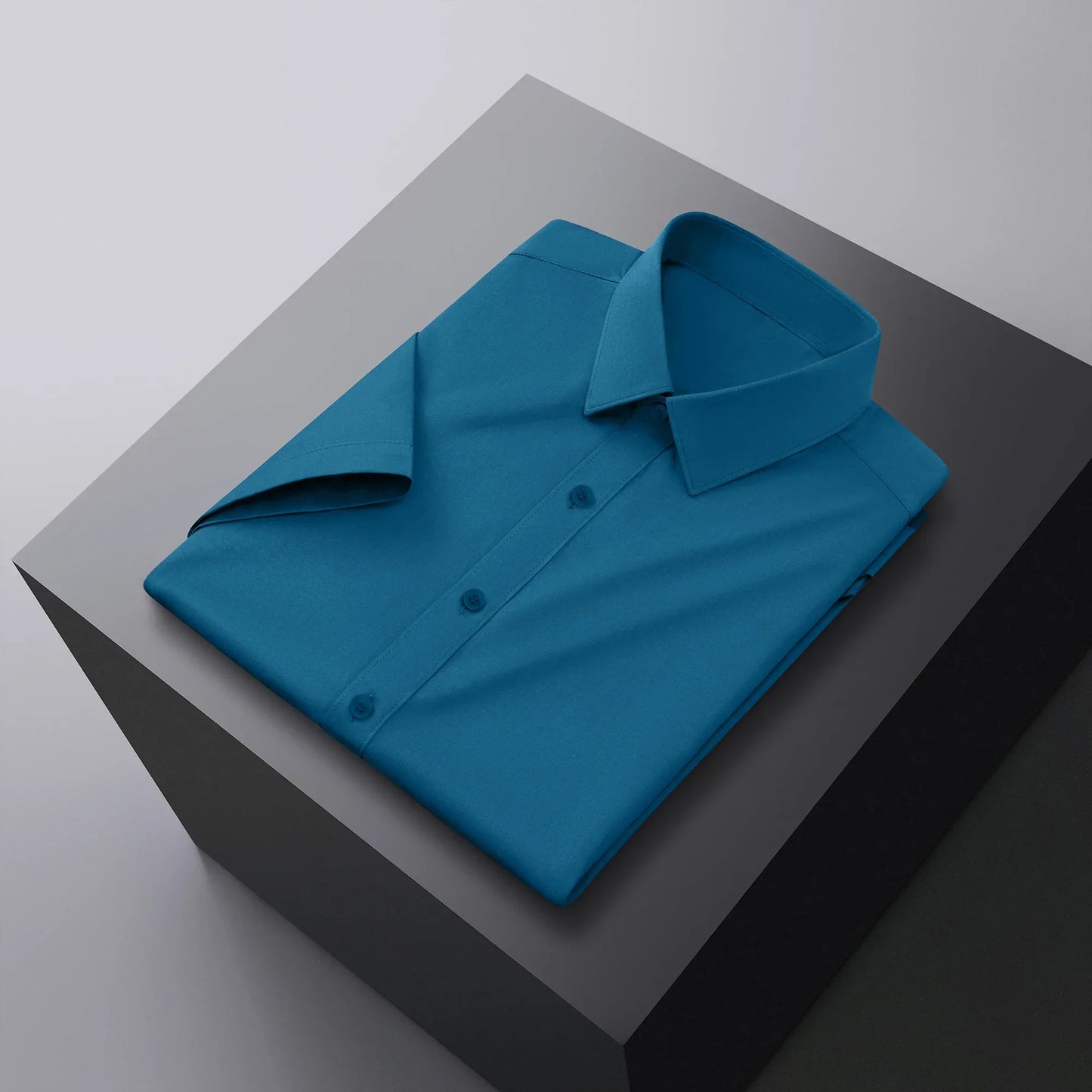 Men's Business Casual Short Sleeve Shirt No Ironing Summer Wear