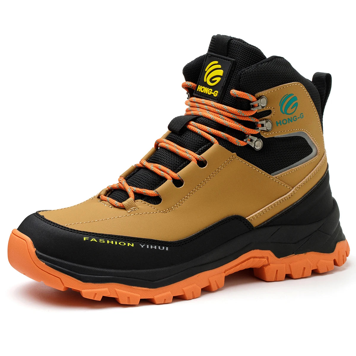 VEIGAR Leather Safety Shoes for Men Steel Toe Anti Puncture Boots