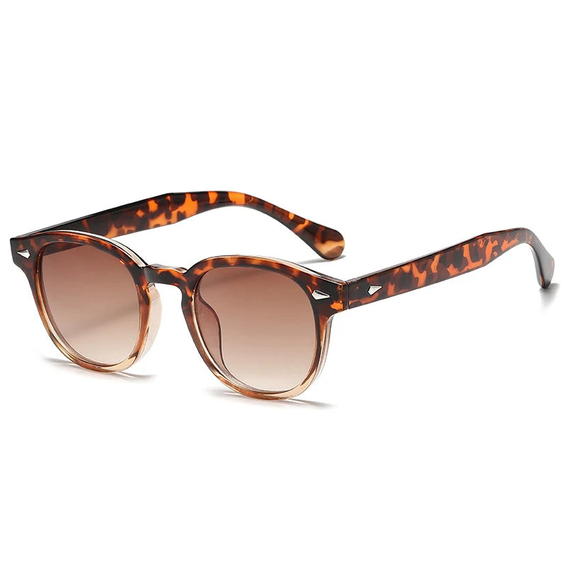 Jnpcxi Vintage Round Sunglasses UV400 Protective Acetate Frame Shades