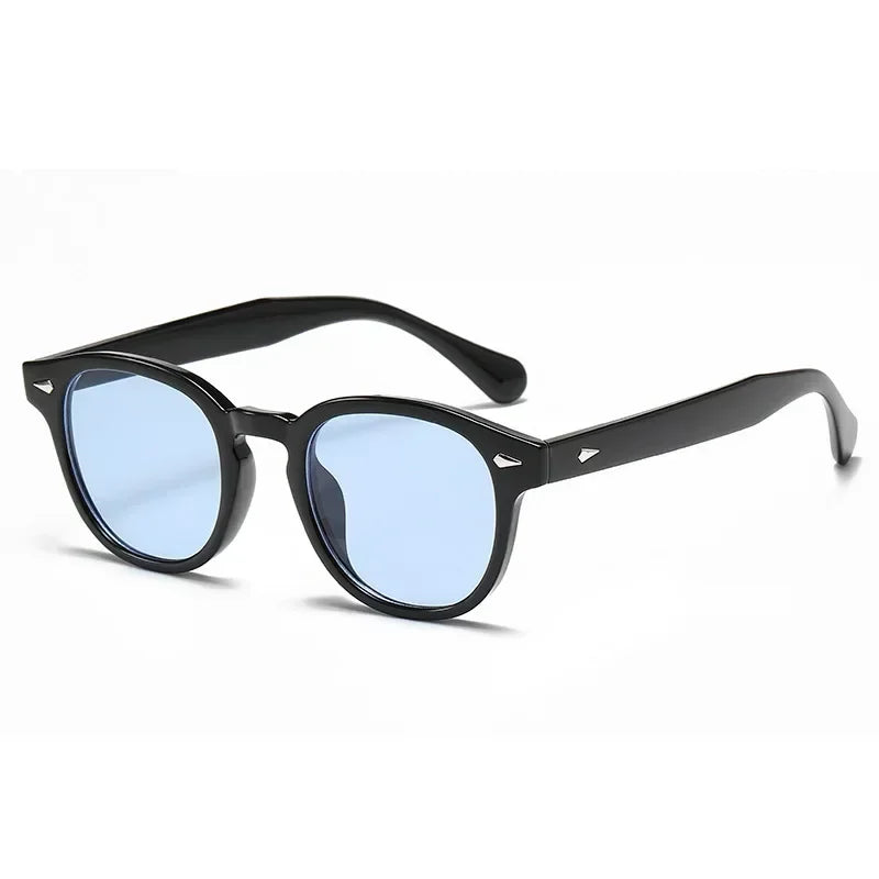 Jnpcxi Vintage Round Sunglasses UV400 Protective Acetate Frame Shades