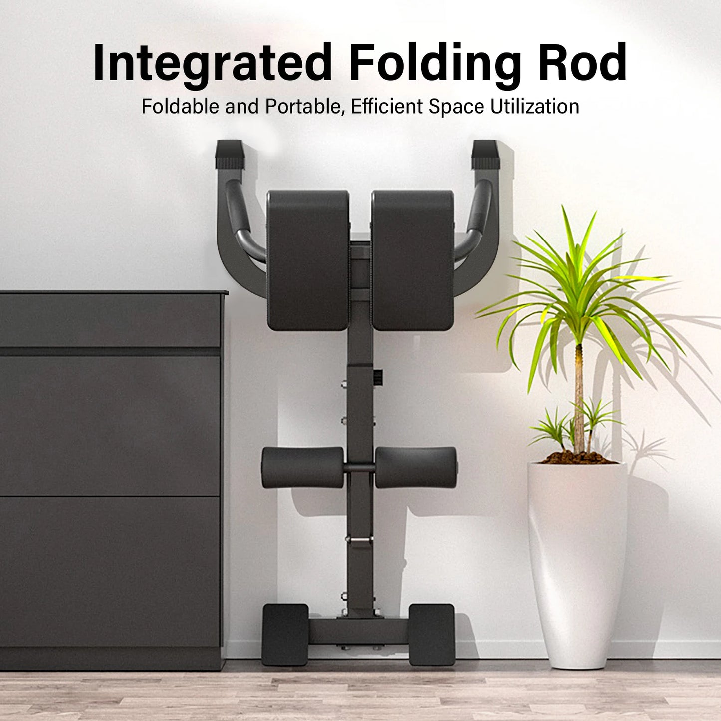 Roman Chair Hyperextension Bench Foldable Sit Up for Core Training