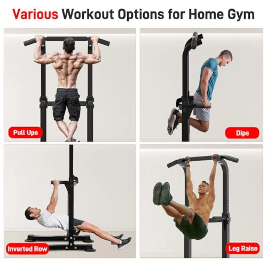 Power Tower Pull Up Bar And Dip Station For Home Gym 1400LBS Capacity