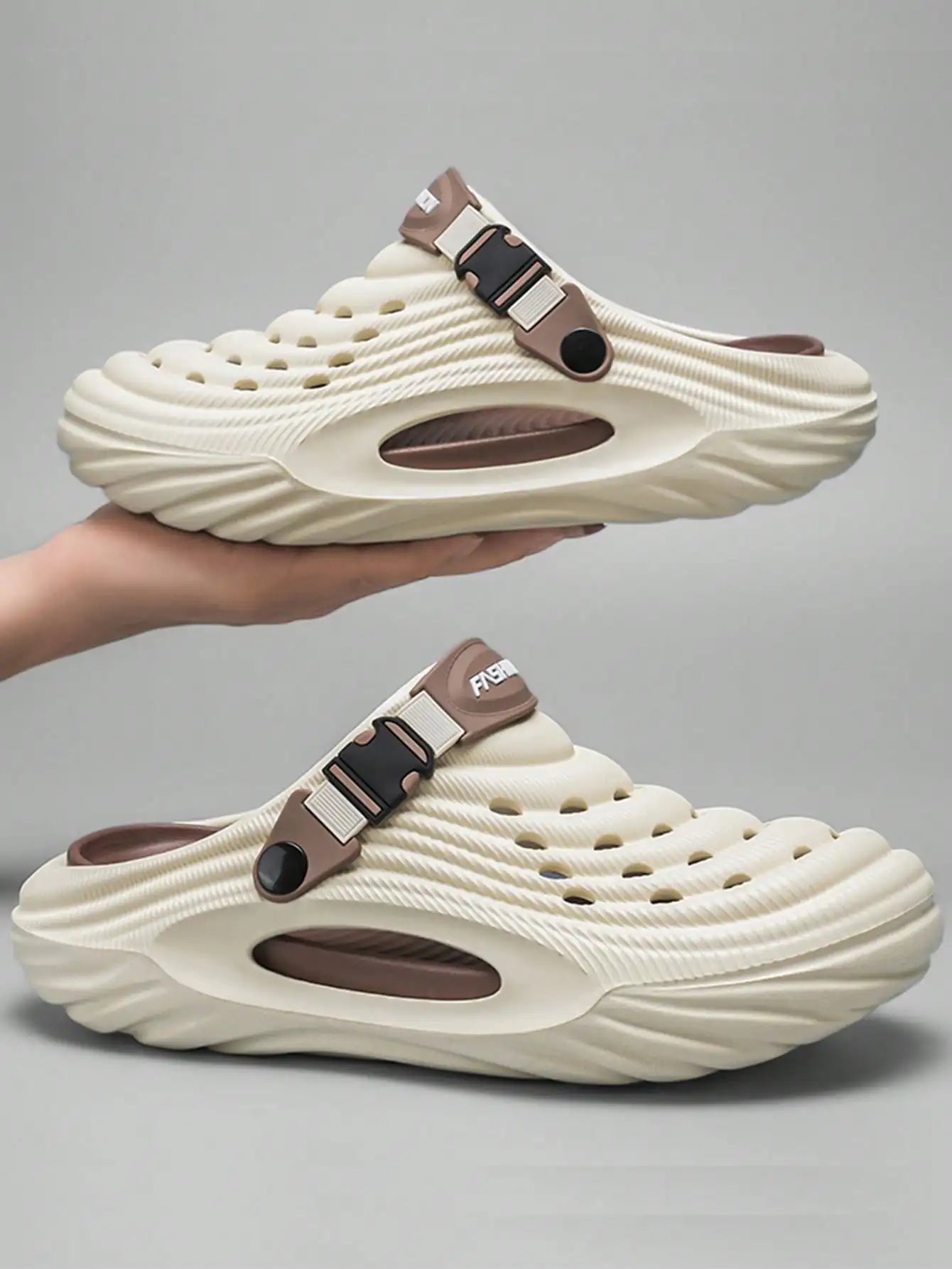 Mens Summer Outdoor Sandals Non Slip Closed Toe Beach Hiking Slides