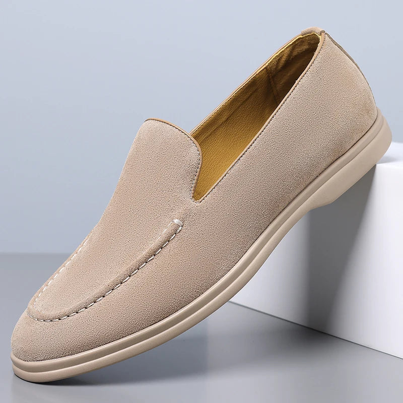 YUYIN Men Suede Leather Moccasins Dress Shoes Loafers Formal Wear