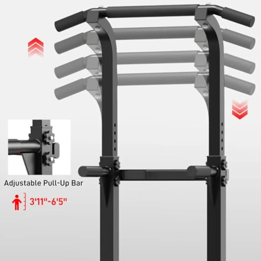 Power Tower Pull Up Bar And Dip Station For Home Gym 1400LBS Capacity